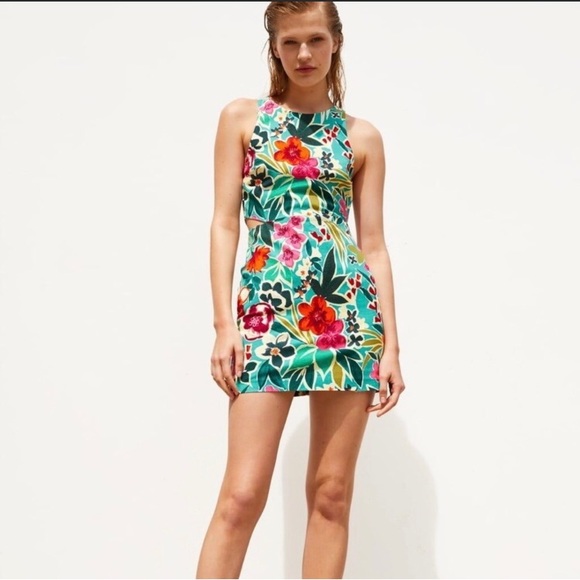 Zara floral cut out mini summer dress ! - Picture 1 of 7